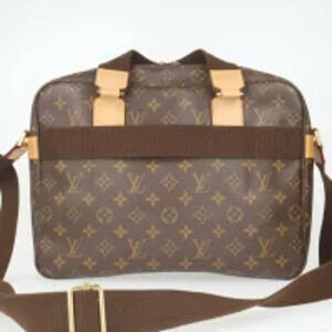 Louis Vuitton Sac Tote Monogram Shoulder Handbag Bosphore h Bag Brown Leather